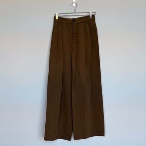 Zara Women's Brown Wide-Leg Pants